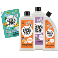 Alle Marcel's Green Soap was-, afwas- of reinigingsmiddelen